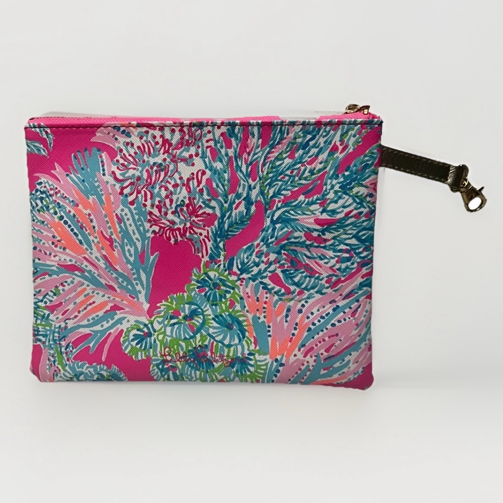Lilly Pulitzer Seaing Things Leatherette Tech Accessories Zip Pouch Multicolor - Picture 5 of 9